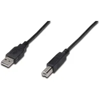 Digitus USB 2.0 Anschlusskabel, Typ A-B St/St 1.0m schwarz