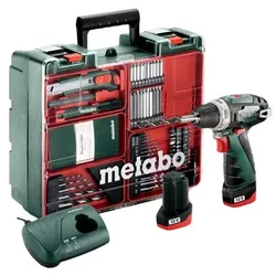 Akku-Bohrschrauber PowerMaxx BS Mobile Werkstatt (600080880), Mobile Werkstatt, Kunststoffkoffer, 12V 2x2Ah Li-Power + LC 40