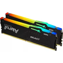 Kingston FURY Beast RGB schwarz DIMM Kit 64GB, DDR5-6000, CL30-36-36 (KF560C30BBEAK2-64)