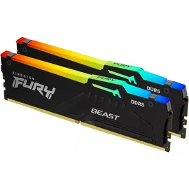 Kingston FURY Beast RGB schwarz DIMM Kit 64GB, DDR5-6000, CL30-36-36 (KF560C30BBEAK2-64)