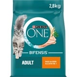 PURINA ONE BIFENSIS Adult Katzenfutter trocken, reich an Huhn, 4er Pack (4 x 2,8kg)