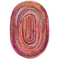 morgenland Teppich »Indigo Stripy«, oval, beidseitig verwendbar, Baumwolle, bunt