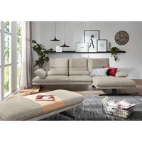 W.Schillig Eckcouch Flachgewebe 2-Sitzer Braun