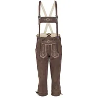 Isar-Trachten Trachtenlederhose Kinder Kniebund Hose 'Florian' 51817, Braun braun 98