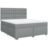 vidaXL Boxspringbett 180 x 200 cm Hellgrau
