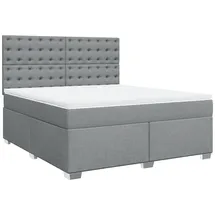 vidaXL Boxspringbett 180 x 200 cm Hellgrau