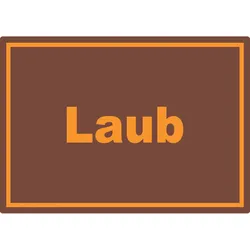 Laub Mülltrennung Aufkleber mit Text A6 (105x148mm)