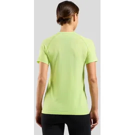 Odlo Damen Laufshirt Essentials Seamless Kurzarm-t-shirt - Shadow Lime Melange - L