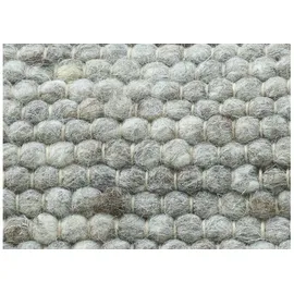 THEKO Handwebteppich Alpen UNI natural grey 140 H: 1,2
