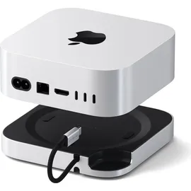 Satechi Stand Hub Mac Mini M4 SSD Enclosure Silber