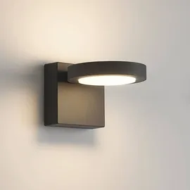 LUCANDE Außenwandleuchte Aluminium 11,8 cm 1 flammig schwarz