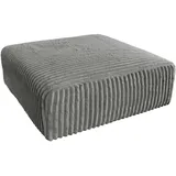 KAWOLA Hocker WIOLO SOFT Sitzelement für Modulsofa Weicher Breitcord grau