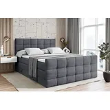 altdecor Boxspringbett APO-Z KING - 160 x 200 - H3/H4 - Dunkelgrau
