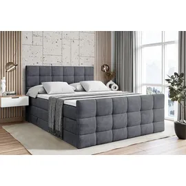 altdecor Boxspringbett APO-Z KING - 160 x 200 - H3/H4 - Dunkelgrau