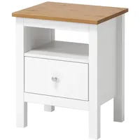 Hagge home Nachttisch, Weiß, Kirschbaum, Holz, 45x55x37 cm, Schlafzimmer,