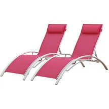 Happy Garden Galapagos Liegestühle 178 x 64 x 87 cm Rosa