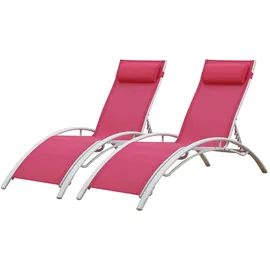 Happy Garden Galapagos Liegestühle 178 x 64 x 87 cm Rosa