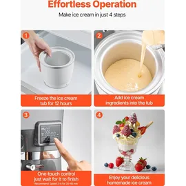 Vevor Eismaschine 1,7 L Grau