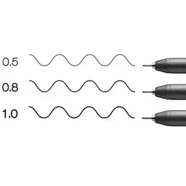 Copic COPIC® Multiliner Fineliner schwarz 0.5 + 0.8 + 1.0 mm, 3 St.