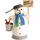 Kuhnert Räucherfigur Schneemann mit Schild Vorsicht Glatteis 13 cm