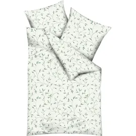 KAEPPEL Leaf Allover Floral Grün 135 x 200 cm + 80 x 80 cm