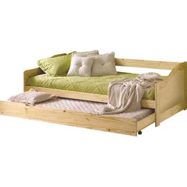 Möbilia Jugendbett Chur 90 x 200 cm Kiefer massiv lackiert beige