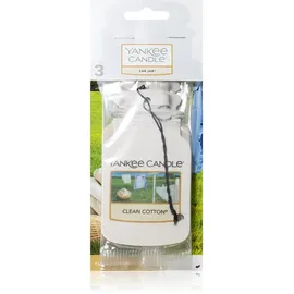 Yankee Candle Clean Cotton Car Jar Papier-Duftanhänger fürs Auto 3 St.