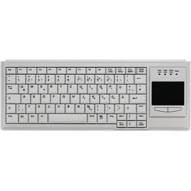 Active Key Industry 4.0 Compact Ultraflat Touchpad Keyboard USB Light Grey (DE, Kabelgebunden), Tastatur, Grau, Weiss