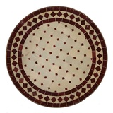 Casa Moro Beistelltisch Marokkanischer Mosaik-Beistelltisch Ø 45 cm rund Bordeaux Terrakotta (Bistrotisch kleiner Gartentisch Balkontisch), Mosaiktisch mit Gestell Höhe 50 cm Marokko, MT2993 beige