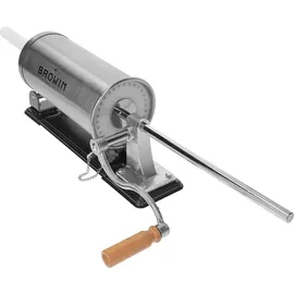 Biowin Browin 311003 Waagerechter Wurstfüller 3 kg, Wurstmaschine Wurstfüllmaschine Manuell, Edelstahl, Silber | Silber