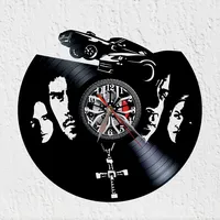VINY WOODY Schallplattenuhr aus Vinyl Tuned Action Adrenalina Uhr Neue Wanddekoration Vinyl Disco Uhr Original Geschenk