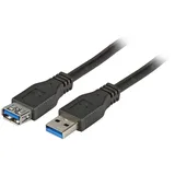 EFB-Elektronik USB-A auf USB-A 3 m Schwarz