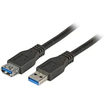 EFB-Elektronik USB-A auf USB-A 3 m Schwarz