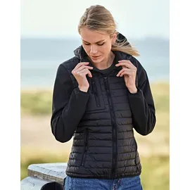 Tee Jays Damen Crossover Kapuzenjacke Stepp-Jacke 9629 black/black XXL