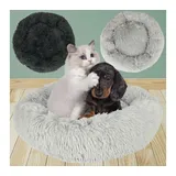 nm_trade Tierbett Hundebett Katzenbett Plüsch Bett Hundekorb Kissen GRAU grau