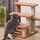 PawHut Katzentreppe 3-stufige Hundetreppe Braun 45 x 40 x 48 cm