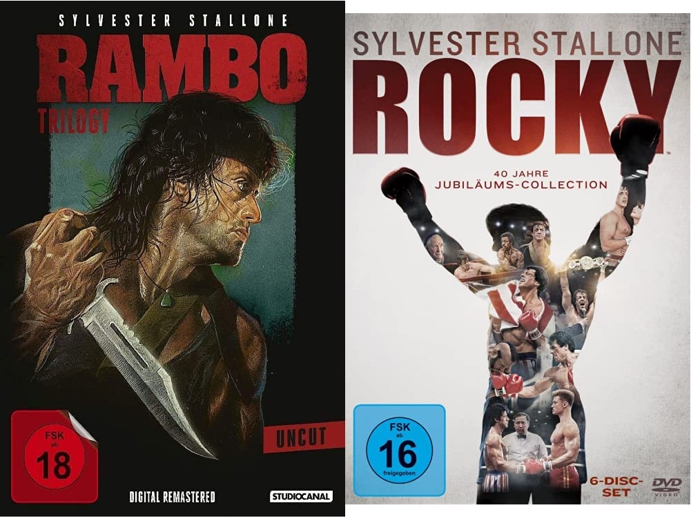 Rambo Trilogy (Uncut, Digital Remastered, 3 Discs) & Rocky - The Complete Saga [6 DVDs]