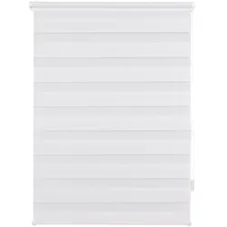Ondeco Doppelrollo Just Klemmfix  Seitenzugrollo Blickdicht Klemmfix Farbe: Weiß, Größe: 90x210 cm