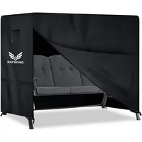 Luxuskollektion Hollywoodschaukel Abdeckung 3-4Sitzer 600D Oxford Wasserdicht Winddicht 250x150x160cm