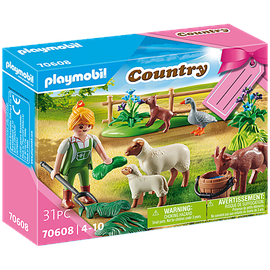 Playmobil Country Geschenkset Bäuerin mit Weidetieren 70608