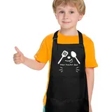 FCXQG 1 Pcs Kinderschürze Kochschürze Kinder Küchenschürze Kinderkochschürzen Für Jungs Backschürze Mit 2 Taschen Kinder Geschenk Zum Küche Kochen Backen Malen Wasserdicht Und Schmutzabweisend - M