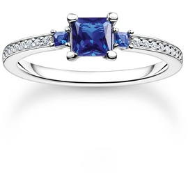 Thomas Sabo Damen Ring mit blauen Steinen 925 Sterlingsilber TR2402-166-32