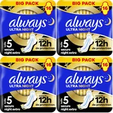 Always Ultra Damenbinden Starke Periode (Größe 5) Mit Flügeln 14 Stück, Sehr Saugfähig Und Ultradünn, Für Die Periode (Packung mit 4)