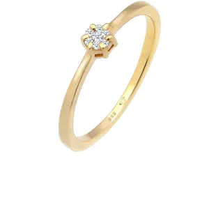 Elli DIAMONDS Elli DIAMONDS Ring Solitär Verlobung Diamant (0.045 ct.) 585 Gelbgold Ringe Damen