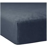 Traumschlaf Spannbettlaken Biber 120 x 200 - 130 x 200 cm blau