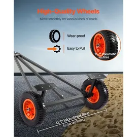 Vevor Rangierhilfe Bootsanhänger-Transportwagen 190 kg Stützlast 40 cm Luftreifen