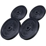 GORILLA SPORTS Hantelscheiben Set/Einzeln, 0,5kg-30kg Gewichte, 30/31mm, Gewichtsscheiben, Gusseisen schwarz