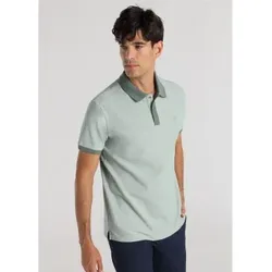 Bendorff für Herren. 831065511 Poloshirt Kurzarm Pique Stoff gedruckt Inject slub grün (S), Lässig, Baumwolle