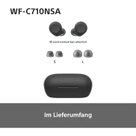 Sony WF-C710NSA Truly Wireless Noise Cancelling Earbuds, leichte Kopfhörer, Touch-Bedienung, Multipoint-Verbindung, IPX4, bis zu 40 HR-Akku, Quick Charge, iOS & Android - Schwarz