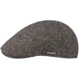 Stetson Texas Herringbone Cap - Schiebermütze Herren - Flatcap mit Baumwollinnenfutter - Schirmmütze Herbst/Winter - Herrenmütze grau 54-55 cm - 54-55
